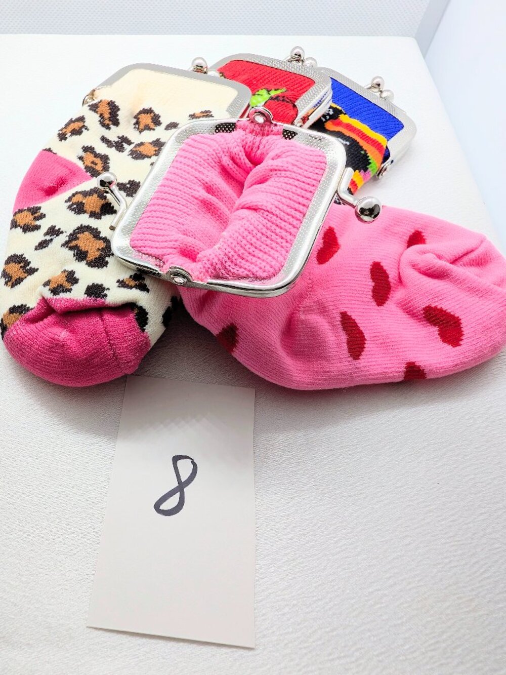 Host Pick!!  NEW Girls Kiss Lock Sock Coin Purses - Picture 3 of 3